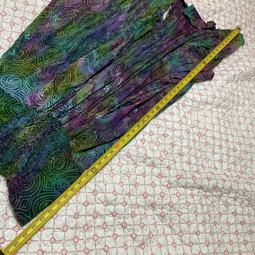 Batik, tie-dye strapless handkerchief hem  dress - Picture 9 of 9